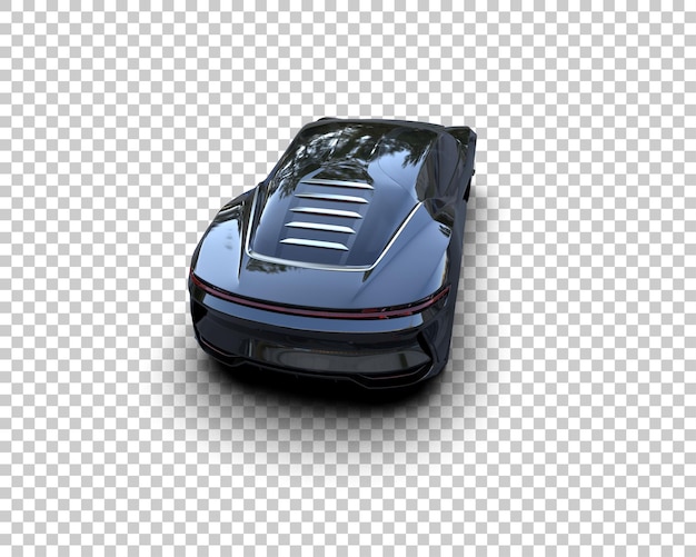 Auto deportivo realista aislado en el fondo Ilustración de renderización 3D