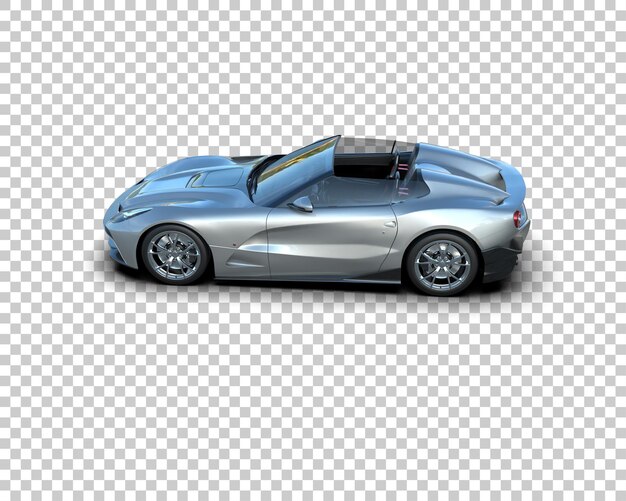 Auto deportivo realista aislado en el fondo Ilustración de renderización 3D