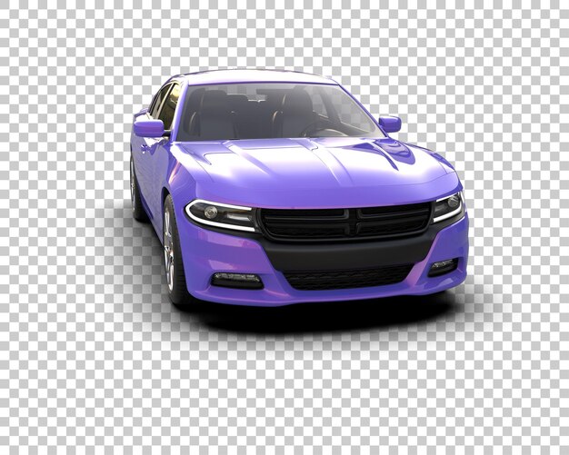 Auto deportivo realista aislado en el fondo Ilustración de renderización 3D