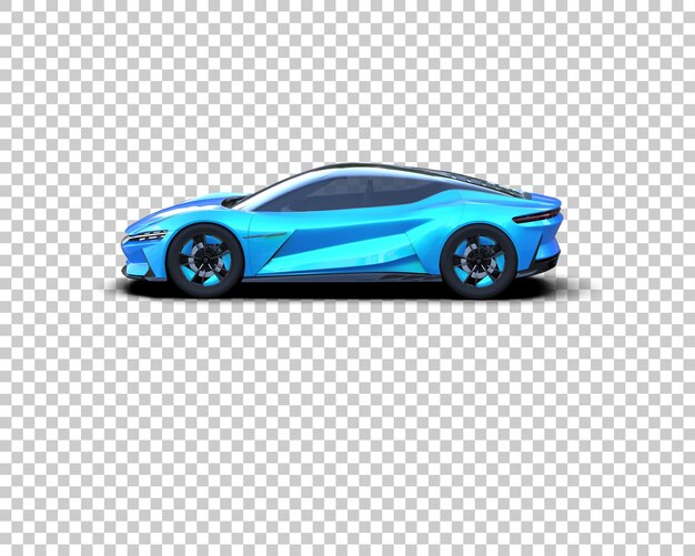 Auto deportivo realista aislado en el fondo Ilustración de renderización 3D