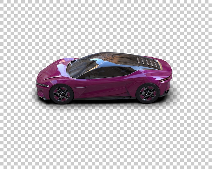 PSD auto deportivo realista aislado en el fondo ilustración de renderización 3d
