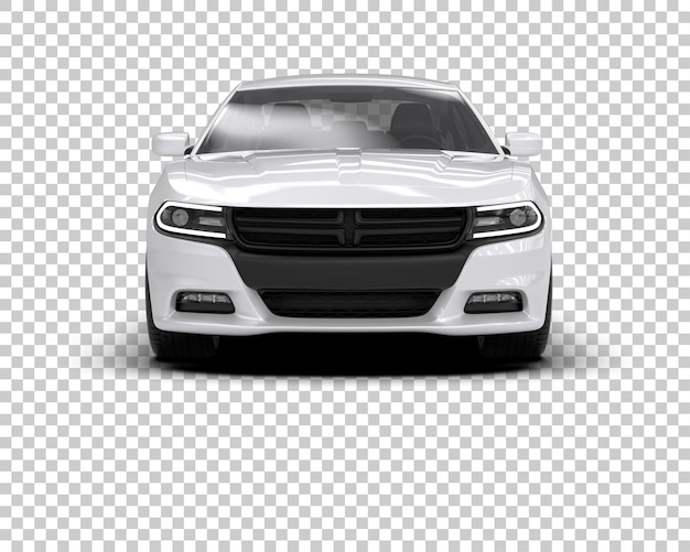 Auto deportivo realista aislado en el fondo Ilustración de renderización 3D