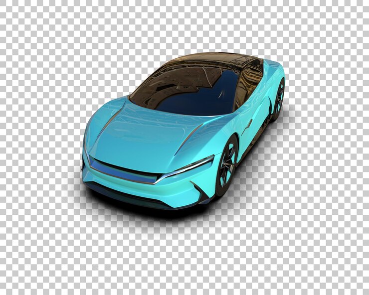 PSD auto deportivo realista aislado en el fondo ilustración de renderización 3d