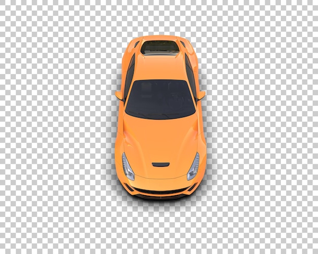 Auto deportivo realista aislado en el fondo Ilustración de renderización 3D