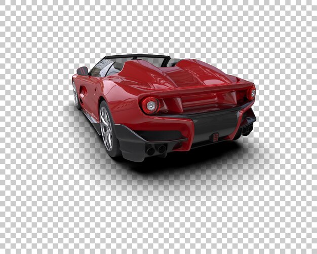 Auto deportivo realista aislado en el fondo Ilustración de renderización 3D