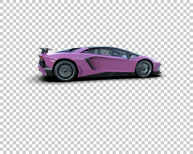 Auto deportivo realista aislado en el fondo Ilustración de renderización 3D