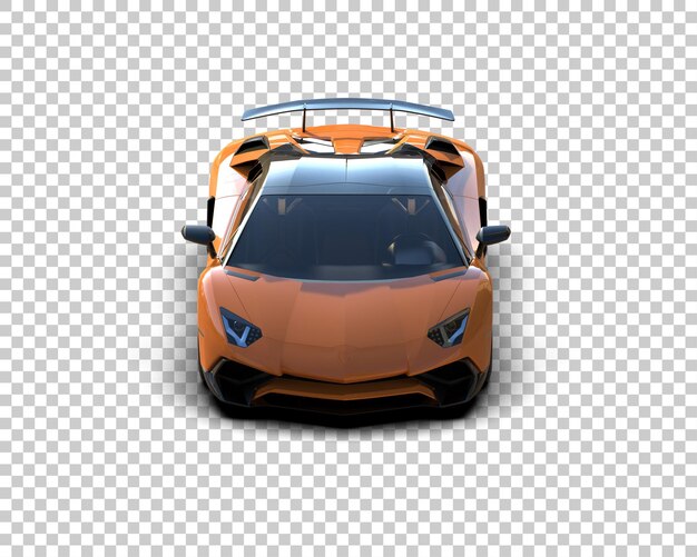 Auto deportivo realista aislado en el fondo Ilustración de renderización 3D