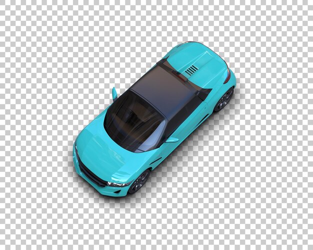 Auto deportivo realista aislado en el fondo Ilustración de renderización 3D