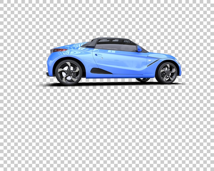 PSD auto deportivo realista aislado en el fondo ilustración de renderización 3d