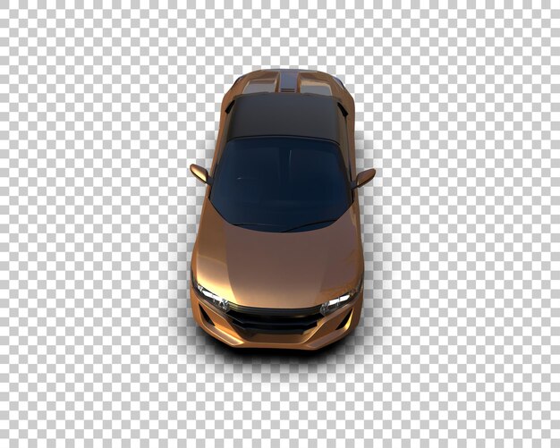 Auto deportivo realista aislado en el fondo Ilustración de renderización 3D