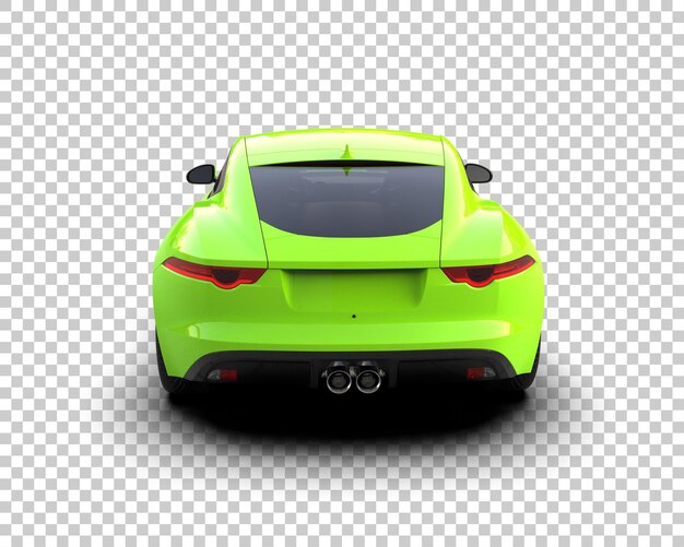 Auto deportivo realista aislado en el fondo Ilustración de renderización 3D