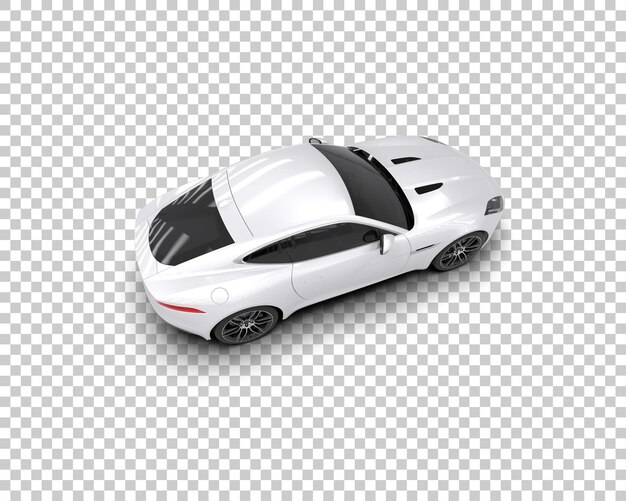 Auto deportivo realista aislado en el fondo Ilustración de renderización 3D