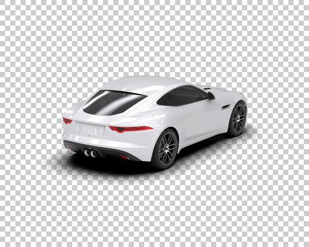 Auto deportivo realista aislado en el fondo Ilustración de renderización 3D