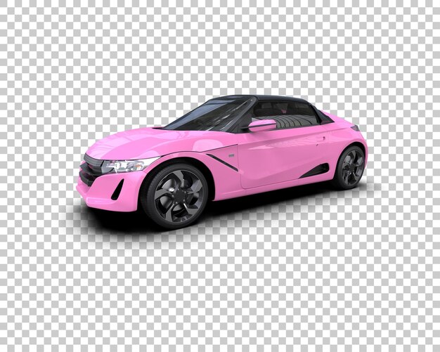 Auto deportivo realista aislado en el fondo Ilustración de renderización 3D