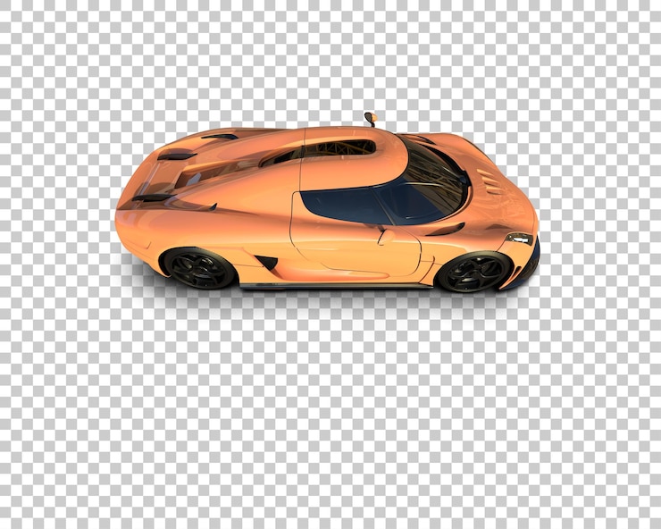PSD auto deportivo realista aislado en el fondo ilustración de renderización 3d
