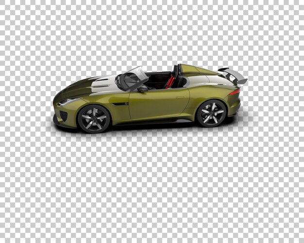 Auto deportivo realista aislado en el fondo Ilustración de renderización 3D