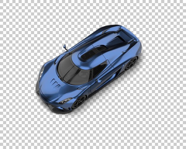 Auto deportivo realista aislado en el fondo Ilustración de renderización 3D
