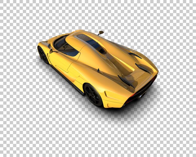 Auto deportivo realista aislado en el fondo Ilustración de renderización 3D