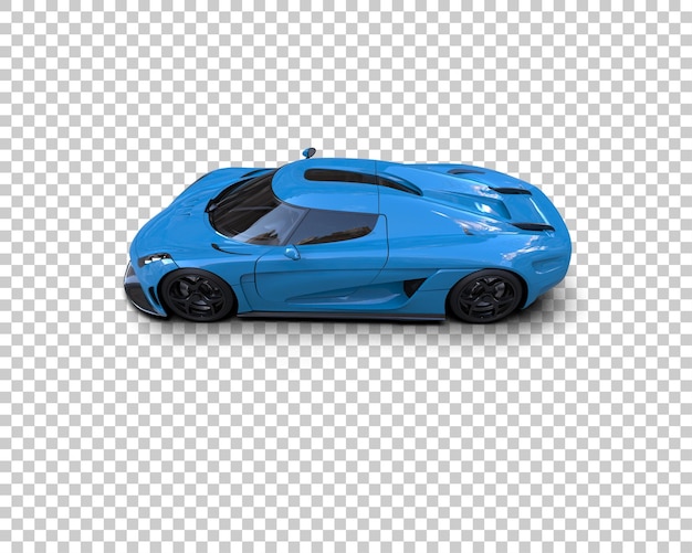 Auto deportivo realista aislado en el fondo Ilustración de renderización 3D