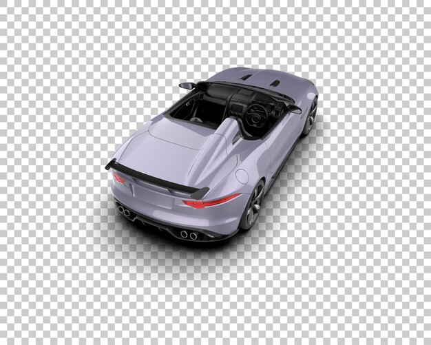 Auto deportivo realista aislado en el fondo Ilustración de renderización 3D