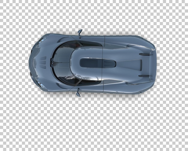 Auto deportivo realista aislado en el fondo Ilustración de renderización 3D