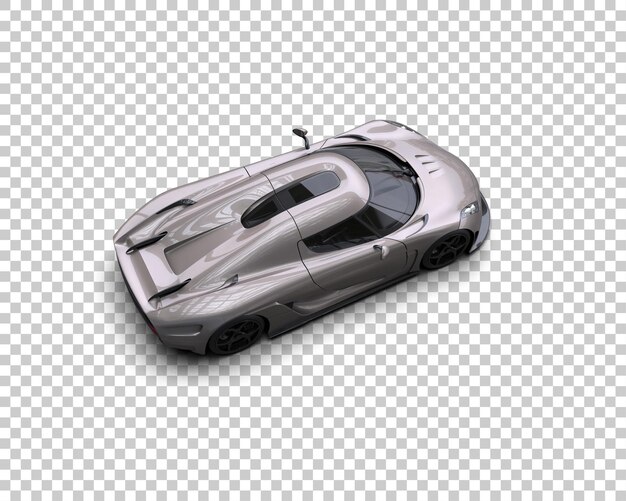 Auto deportivo realista aislado en el fondo Ilustración de renderización 3D