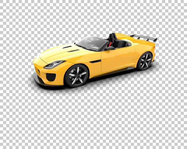 Auto deportivo realista aislado en el fondo Ilustración de renderización 3D