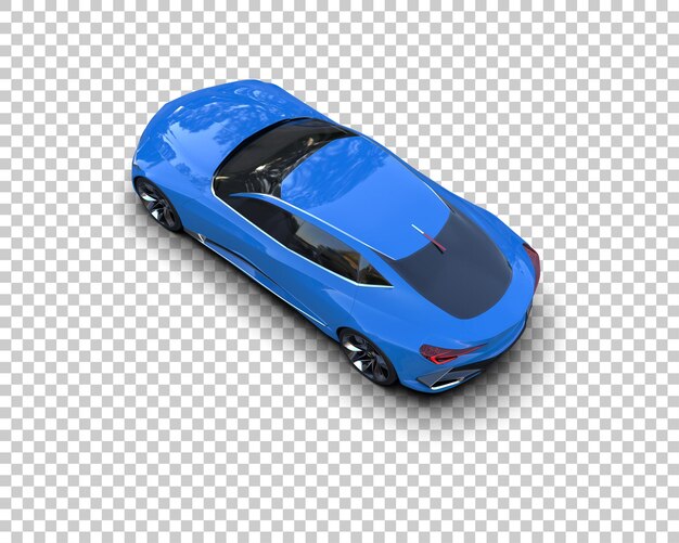 Auto deportivo realista aislado en el fondo Ilustración de renderización 3D