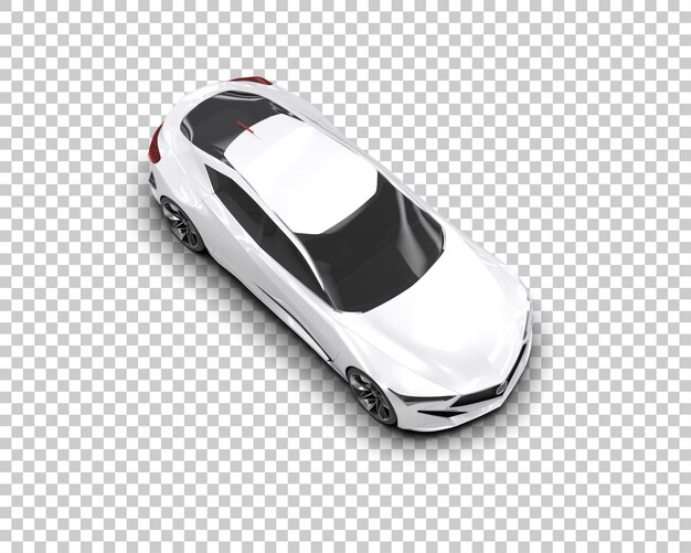 Auto deportivo realista aislado en el fondo Ilustración de renderización 3D
