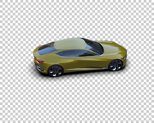 Auto deportivo realista aislado en el fondo Ilustración de renderización 3D