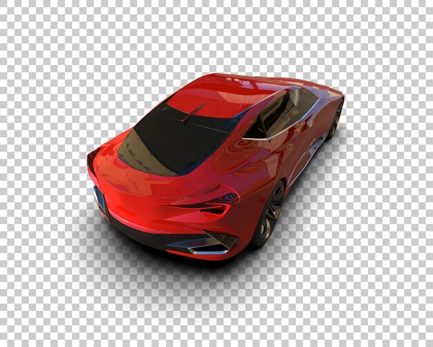 Auto deportivo realista aislado en el fondo Ilustración de renderización 3D