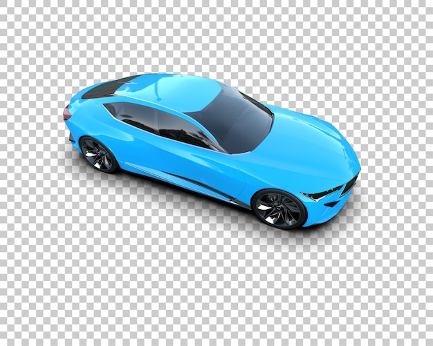 Auto deportivo realista aislado en el fondo Ilustración de renderización 3D
