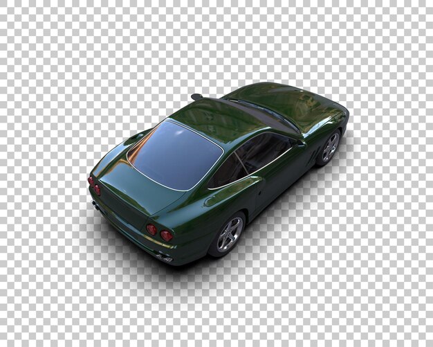 Auto deportivo realista aislado en el fondo Ilustración de renderización 3D