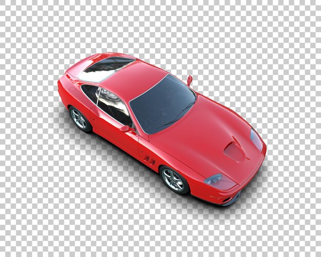 Auto deportivo realista aislado en el fondo Ilustración de renderización 3D