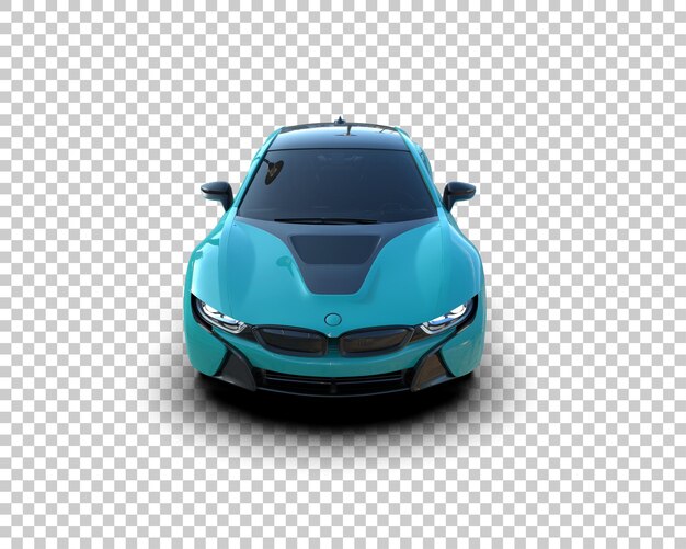 Auto deportivo realista aislado en el fondo Ilustración de renderización 3D