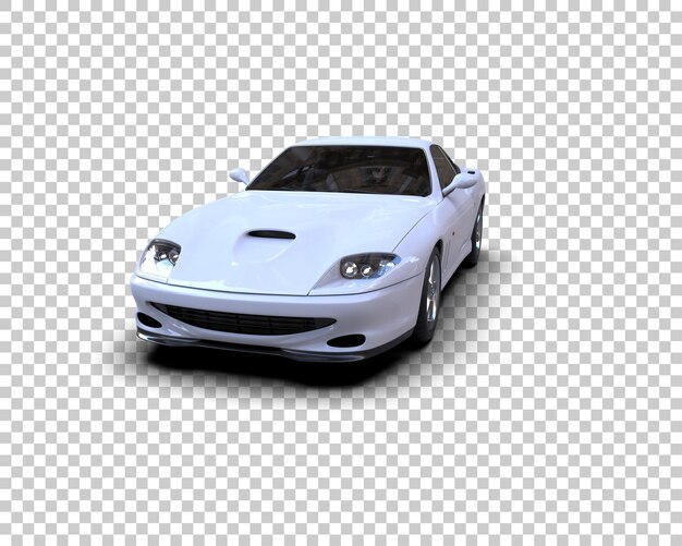 Auto deportivo realista aislado en el fondo Ilustración de renderización 3D