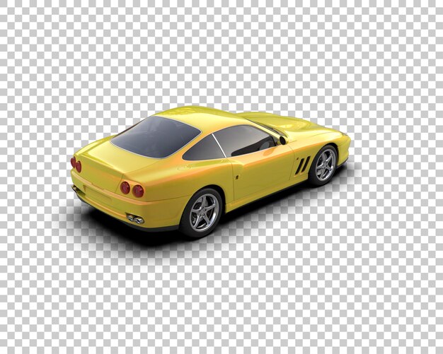Auto deportivo realista aislado en el fondo Ilustración de renderización 3D