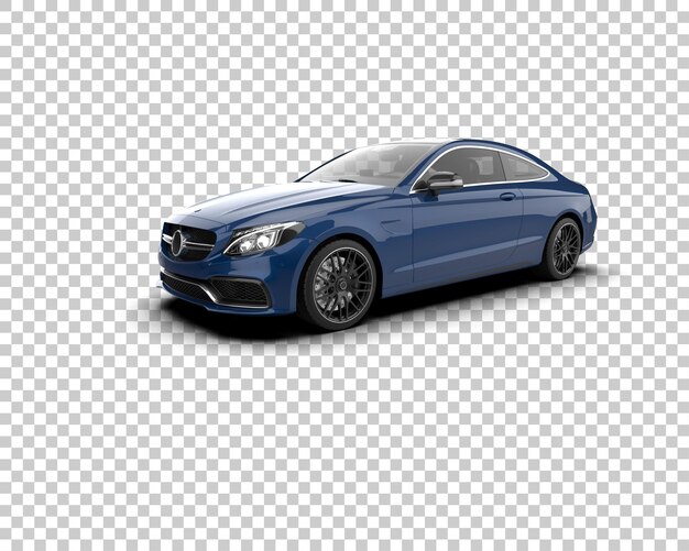 Auto deportivo realista aislado en el fondo Ilustración de renderización 3D