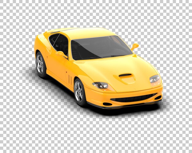 Auto deportivo realista aislado en el fondo Ilustración de renderización 3D