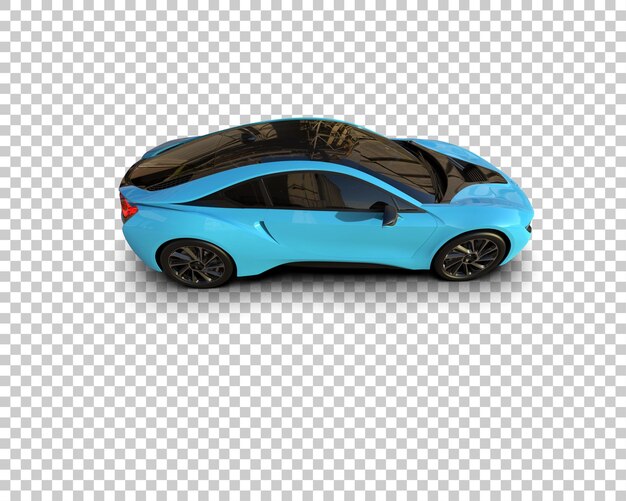 Auto deportivo realista aislado en el fondo Ilustración de renderización 3D