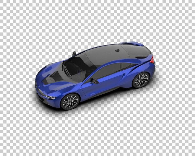 Auto deportivo realista aislado en el fondo Ilustración de renderización 3D