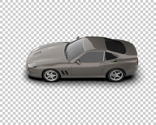 Auto deportivo realista aislado en el fondo Ilustración de renderización 3D