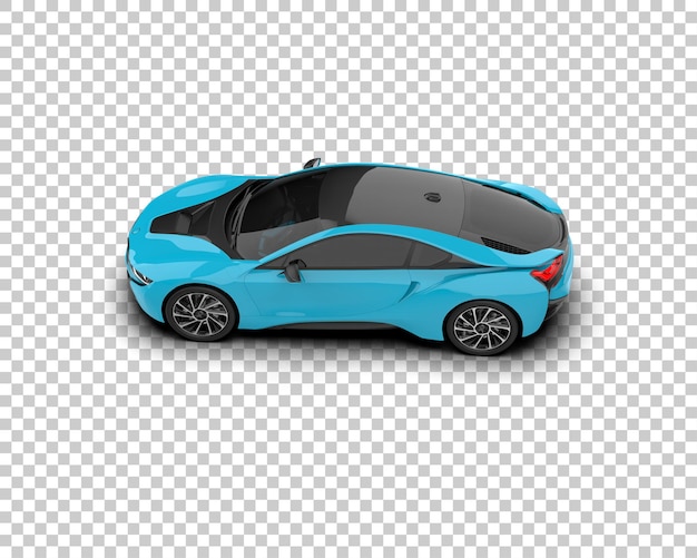 Auto deportivo realista aislado en el fondo Ilustración de renderización 3D