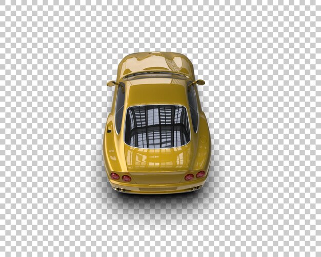 Auto deportivo realista aislado en el fondo Ilustración de renderización 3D