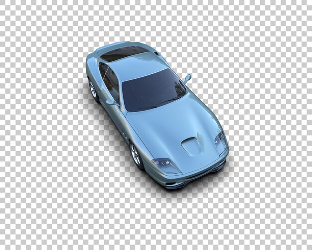 Auto deportivo realista aislado en el fondo Ilustración de renderización 3D