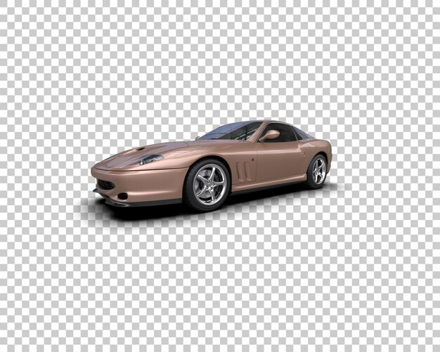 Auto deportivo realista aislado en el fondo Ilustración de renderización 3D