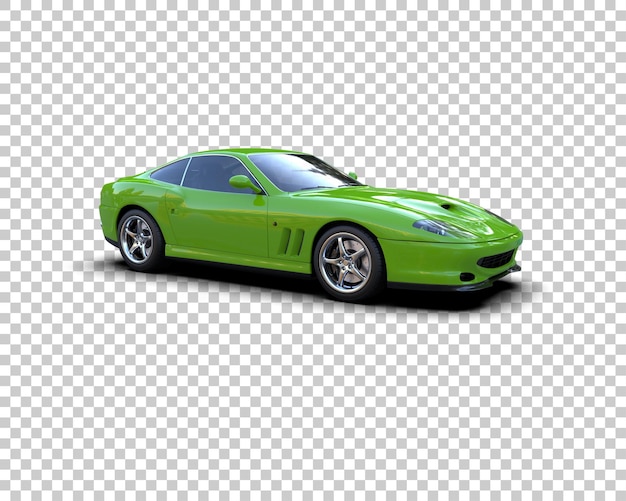 Auto deportivo realista aislado en el fondo Ilustración de renderización 3D
