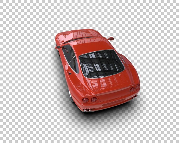 Auto deportivo realista aislado en el fondo Ilustración de renderización 3D
