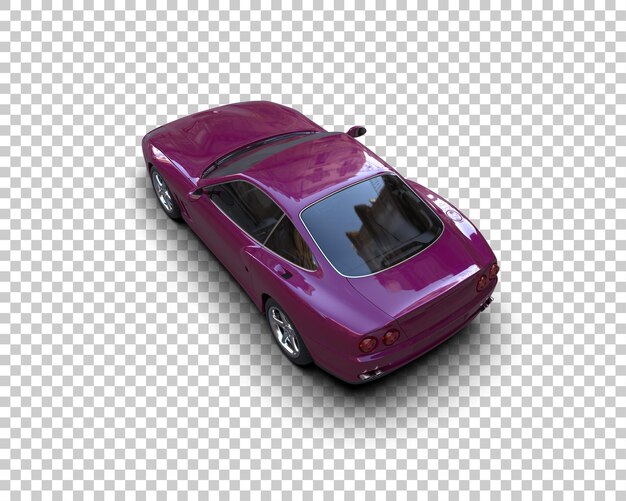 Auto deportivo realista aislado en el fondo Ilustración de renderización 3D