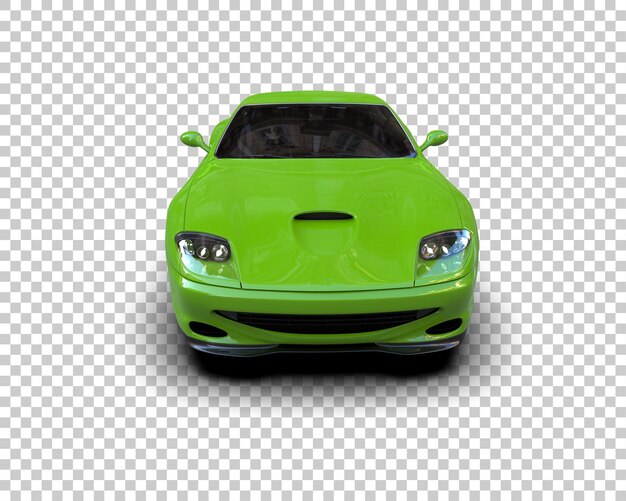 Auto deportivo realista aislado en el fondo Ilustración de renderización 3D